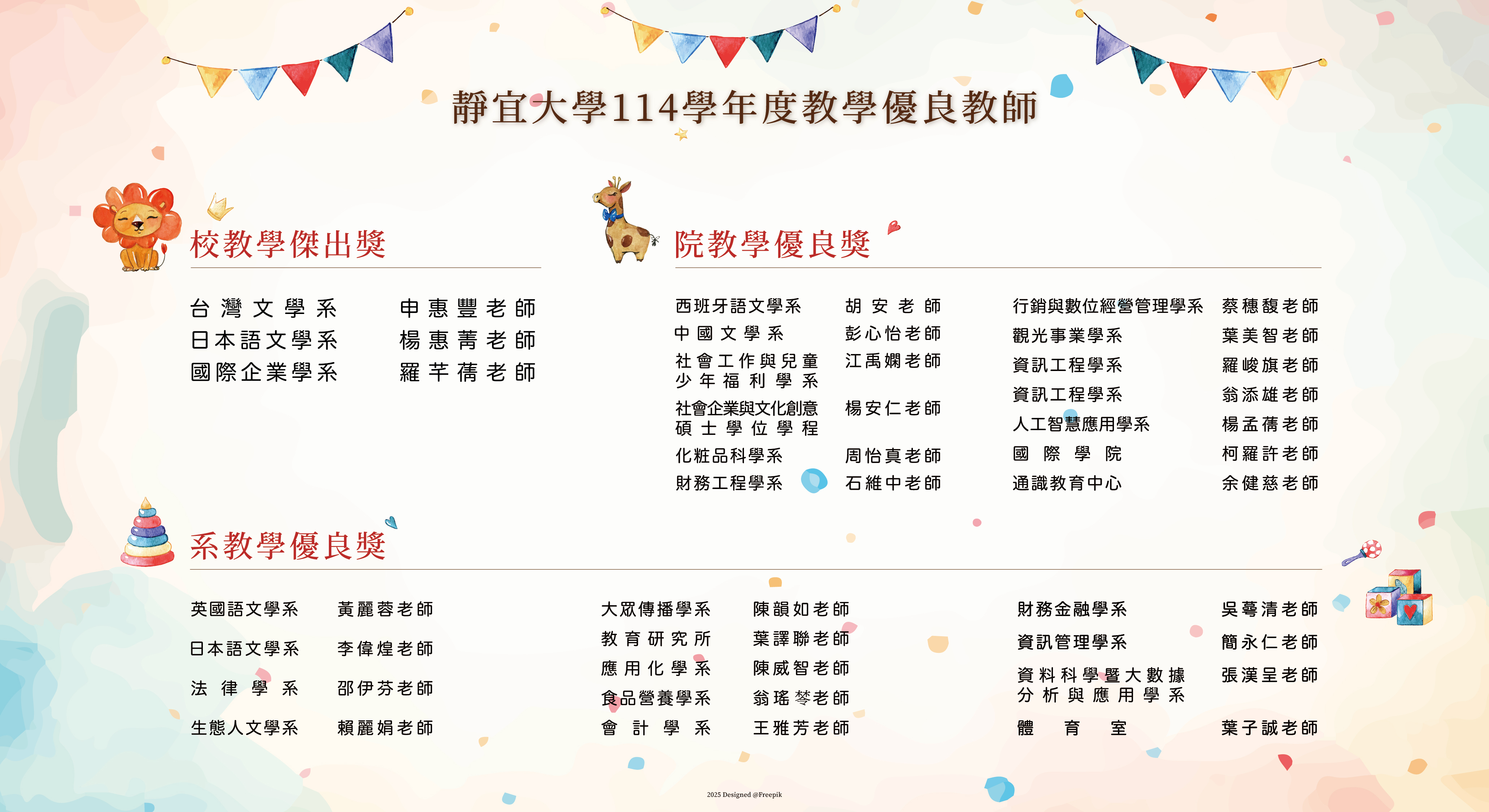 114教學優良教師